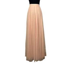 Jenny Yoo cameo pink tulle lined floor length Winslow skirt size 10